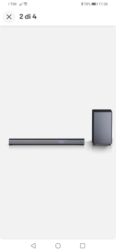 Sharp 440W Dolby Atmos Soundbar with Bluetooth, 4K HDMI and LED Display - Black - Immagine 4 di 4