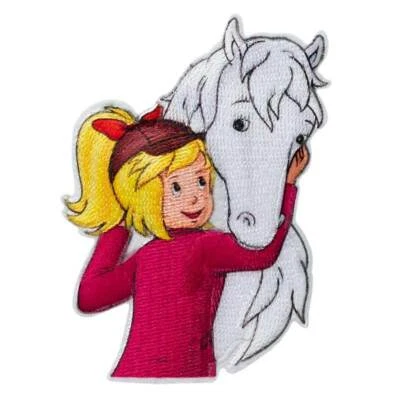 MONO-QUICK Bibi & Tina © Bibi - Aufnäher, Bügelbild, Aufbügler, Größe: 6,0 x 8,0 cm