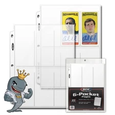 BCW Pro 6-Pocket Pages 20ct Pack FREE SHIP