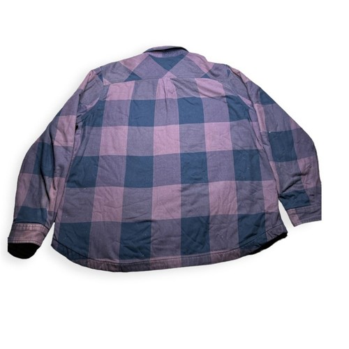 Carhartt Women M Purple Plaid Fleece Lined Flannel Shacket Workwear XXL size 20 - Picture 12 of 19