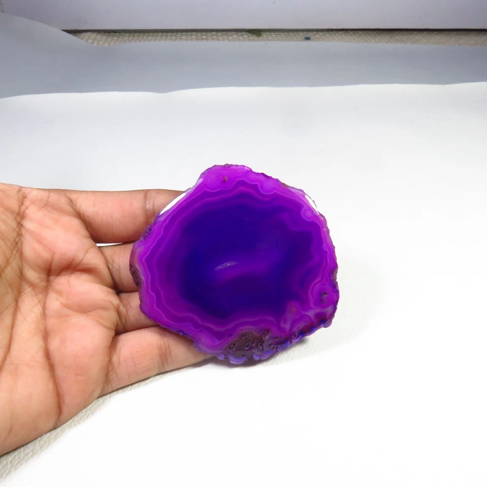 Slice Purple Dyed Geode Agate Cabs Natural Slice Gems Loose Jewel 318 Cts BS-792 - Image 4 of 4