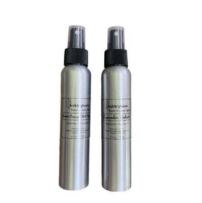 2 Room & Linen Spray Sweet Orange Chili Pepper / Cucumber Splash Scents Gift Set