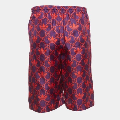 【未使用タグ付】adidas x GUCCI Macro GG柄Shorts Gucci X Adidas Marco GGTrefoil Print Silk Shorts S | eBay