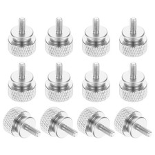 12 Pcs Computer Case Thumb Screw M3 x 7mm Knurled Screws, Silver
