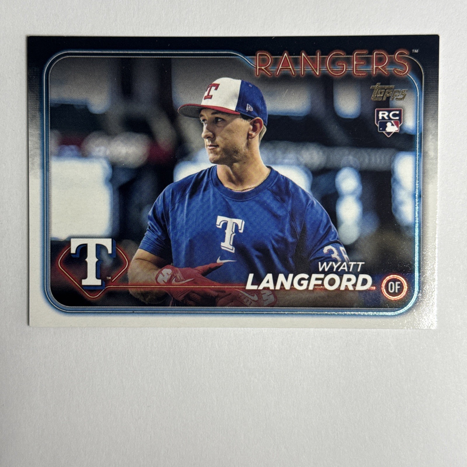 2024 Topps Update Series Wyatt Langford Rookie Golden Mirror #US151 Rangers RC