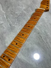 AAA Left hand 22 fret Roasted flame Maple Electric guitar neck part Replace