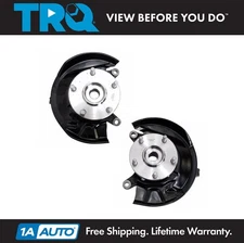 TRQ Complete Wheel Hub Bearing & Steering Knuckle Assembly Pair for Toyota Camry