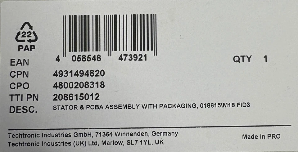 MILWAUKEE M18FID3 IMPACT DRIVER - NEW ELECTRONIC SWITCH ASSEMBLY - Image 2 of 3