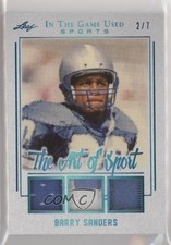 2019 Leaf ITG Used Sports The Art of Sport Relics Platinum 2/7 Barry Sanders 0lm