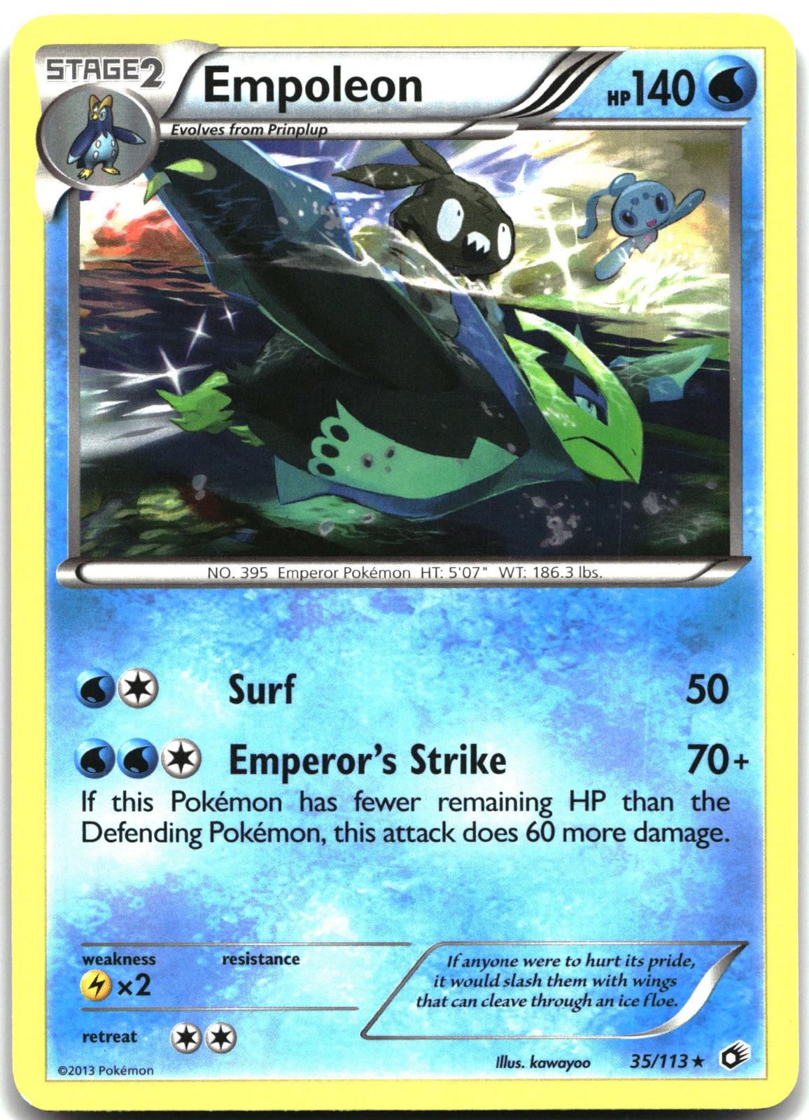 Empoleon 35/113 Rare Legendary Treasures Pokemon Lightly Played