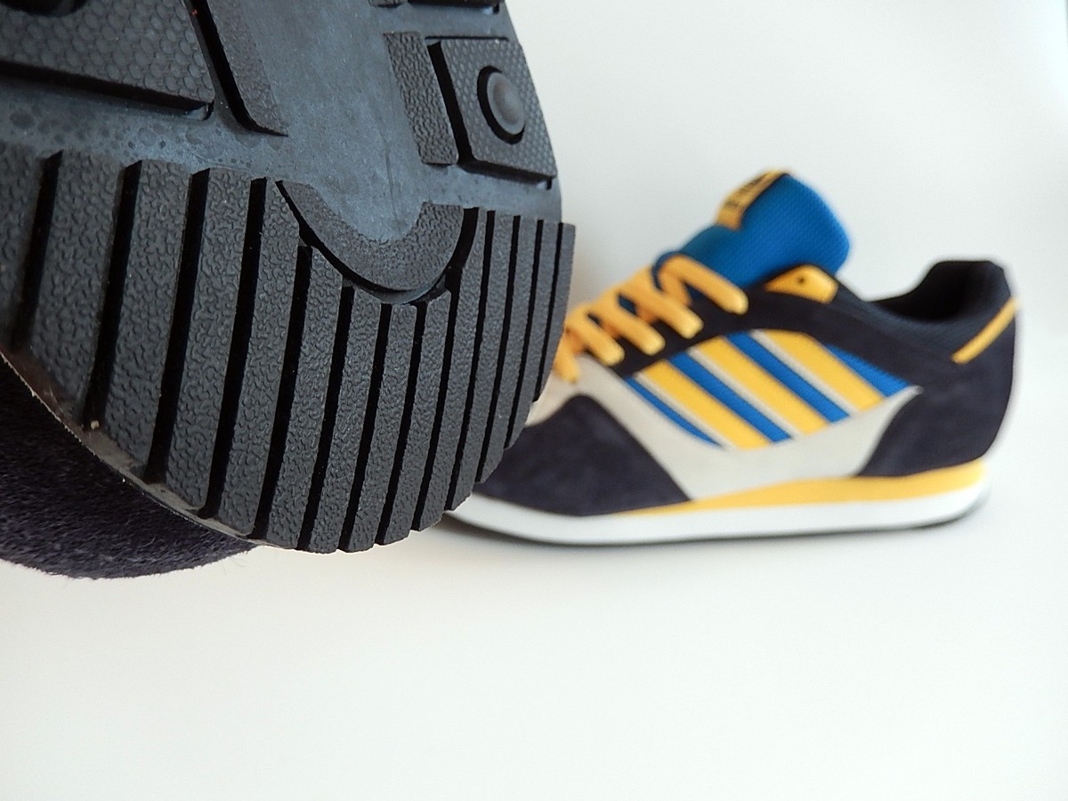 VTG Adidas Originals ZX 100 blue & yellow shoes Men's sz 10.5