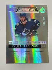 2021-22 Upper Deck Credentials Kyle Burroughs Debut Ticket Access /999 #87