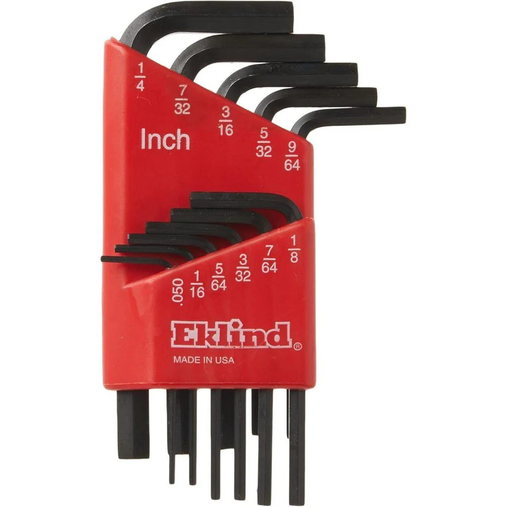 Набор коротких шестигранных ключей L-образной формы из легированной стали толщиной 005 - 964 дюйма состоящий из 11 инструментов Eklind Tools 2590₽