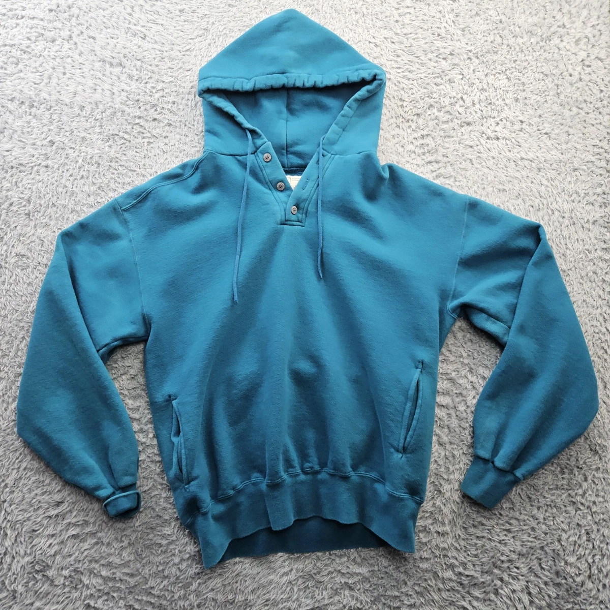 Sweat LL Bean X Russell 1992 – Bleu Sarcelle – Taille M – Vintage USA – Col Rond