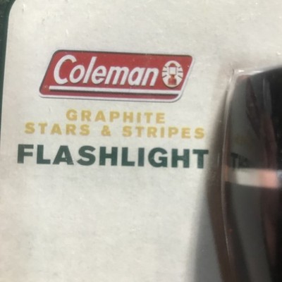 VTG New Coleman 5399-701 Graphite Stars Stripes Flashlight Weather