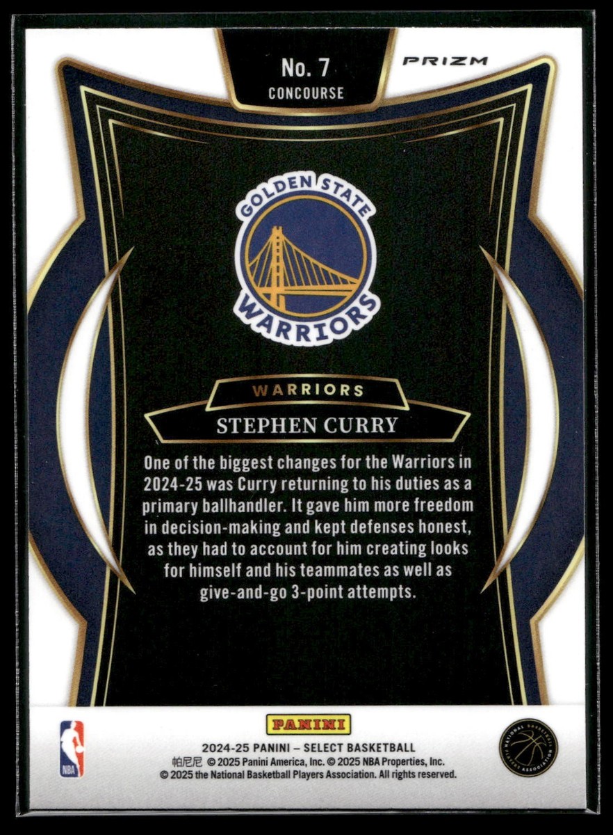 2024-25 Panini Select Stephen Curry CONCOURSE ORANGE FLASH PRIZM