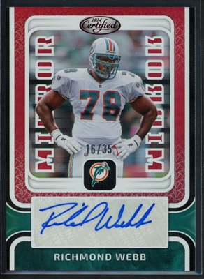 #ad 2024 Panini Certified Richmond Webb Mirror Mirror Red Auto 35 $12.99