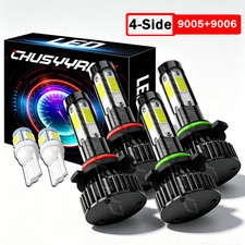 For Toyota RAV4 1998 1999 2000 4X 9005&9006 LED Headlight Bulb High Low Beam