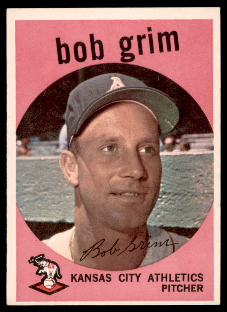 1959 Topps #423  BOB GRIM  Kansas City Athletics  EX-EXMT