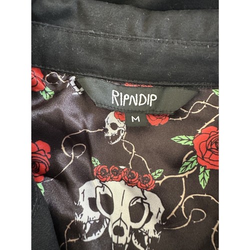 Giacca a vento uomo Rip N Dip Dead Roses scheletro nero Coach taglia M - Foto 3 di 7