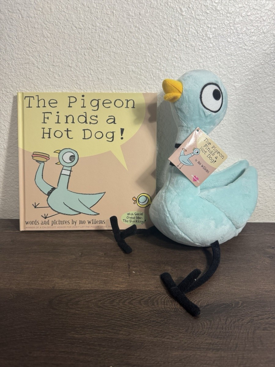 Mo Willems Pigeon Plush The Pigeon Finds A Hot Dog! Hardcover NWT