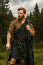 Authentic Great Kilt Highland Wrap for Men - Scottish Tartan Outfit 200 Colors