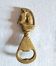 Vintage Flaschenöffner Bronze Pferdekopf