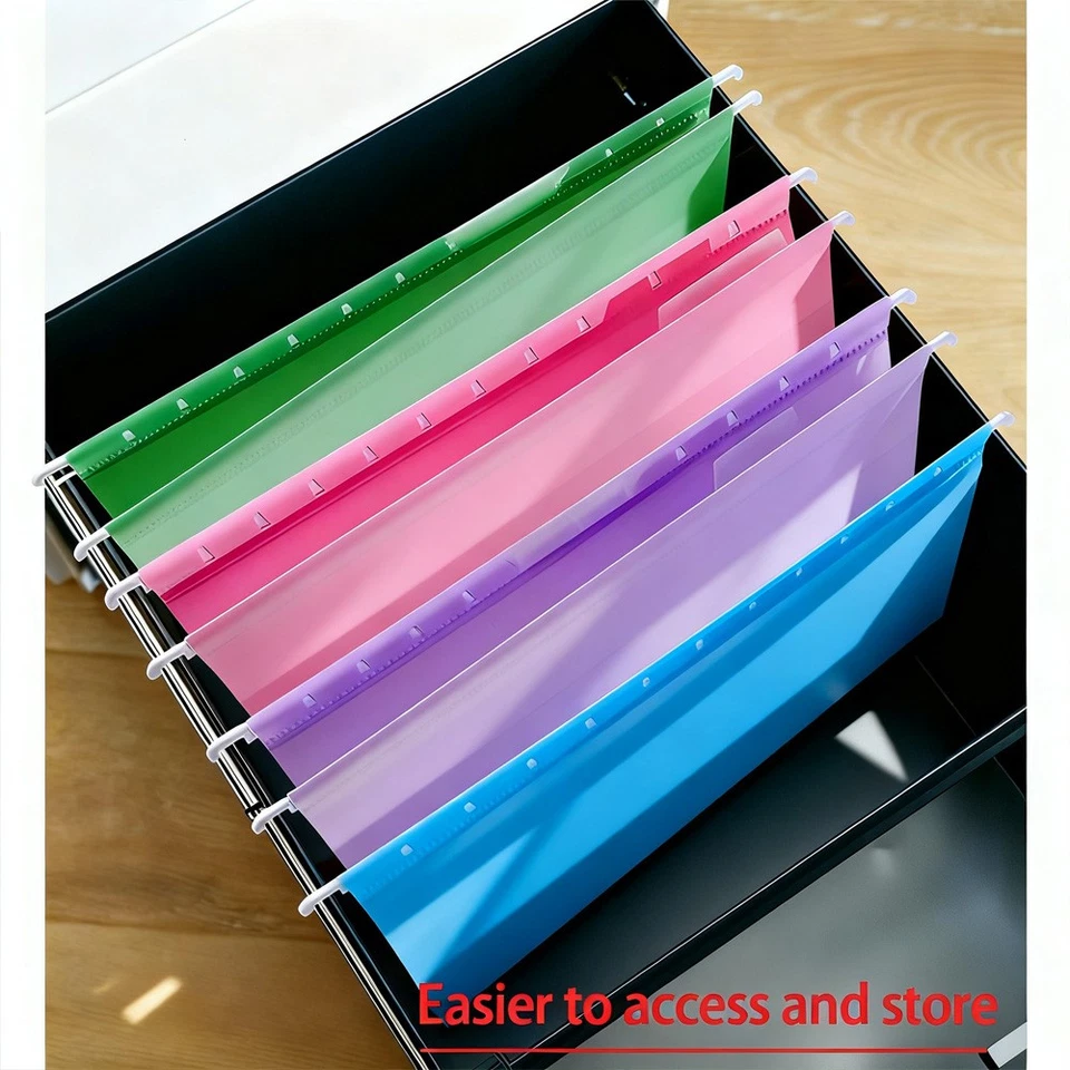 10PCS Eco Friendly Hanging File Folders Durable Organizer Sustainable Storage - Image 3 of 4