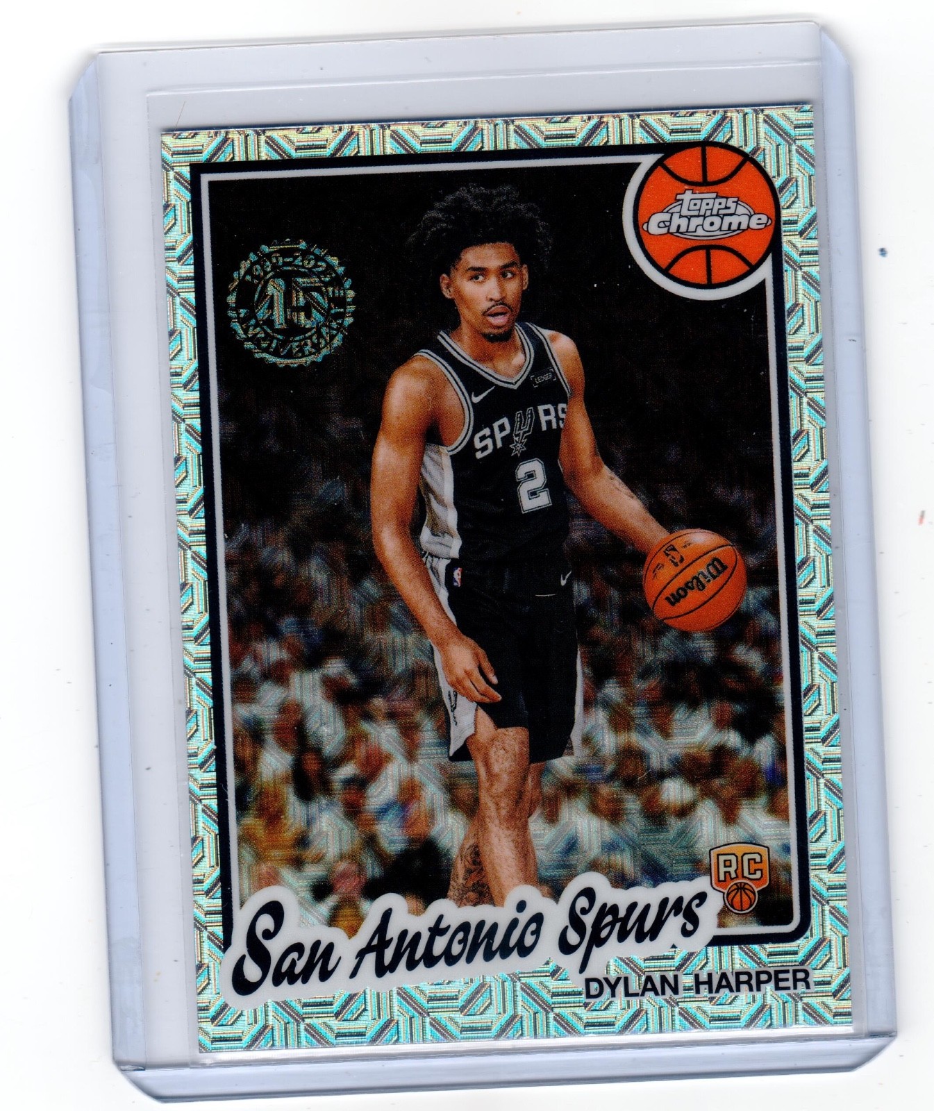 2025 -26 TOPPS DYLAN HARPER CHROME MOJO REFRACTOR RC SAN ANTONIO SPURS