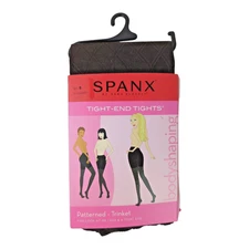 Spanx Tight-End Tights Patterned Trinket | Size B 1423 Dark Brown | Bodyshaping