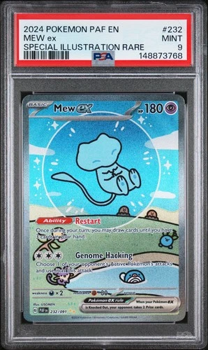 2024 POKEMON PAF EN-PALDEAN FATES SPECIAL ILLUSTRATION RARE #232 MEW EX PSA 9