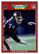 Erik Howard 1989 Pro Set #284 New York Giants Football Card *309