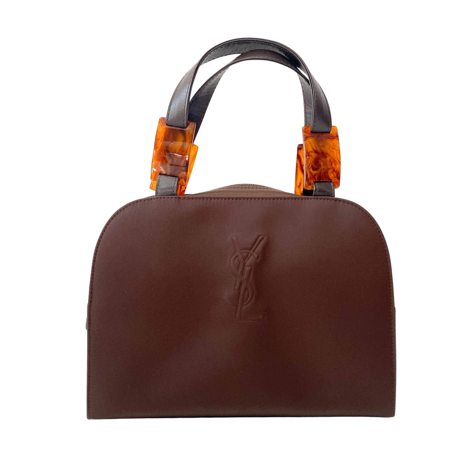 Borsa SAINT LAURENT marrone con manico in nylon