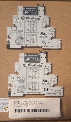 (2) NEW Allen-Bradley 700-HLS1U1 Ser A, Solid State Relays - USA location