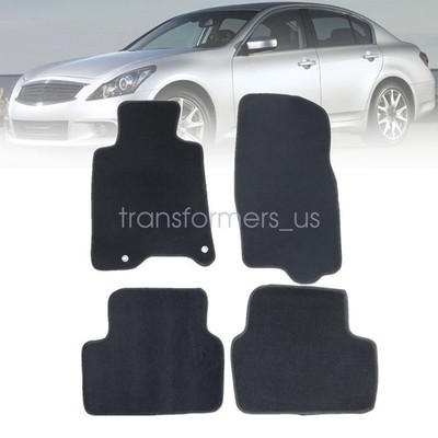For 2010 2011 2012 2013 Infiniti G37 Front & Rear Floor Mats Carpet Black New