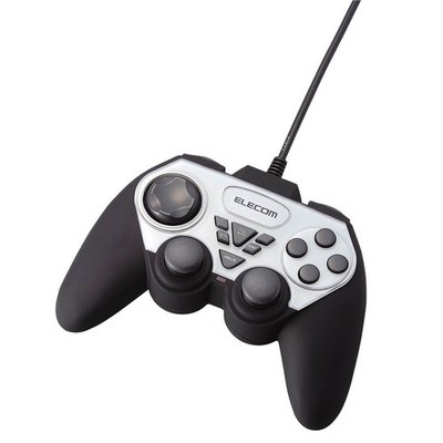 ELECOM 2006 model gamepad with USB connection and analog stick, JC-U2312FSV