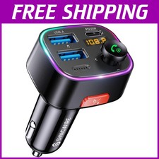 Wireless Radio Music Adapter - LED Display  Fast Charge