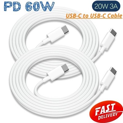 60W USB-C to USB-C Cable Fast Charger Lot PD Type-C Cord For iPhone Air 17 16 15
