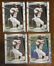 Xavier Edwards 2020 Bowman Chrome Mega Box Mojo Refractor & 1st Base (3) #BCP10
