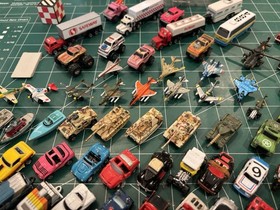 Micromachine Mixed Lot Large Military Vehicle and Race Car Collection
