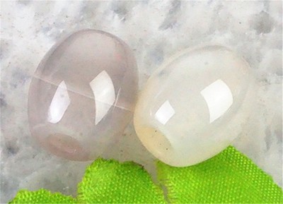 1DFJS02 2pcs 18x16mm Natural Scenic Dendritic Agate Large Hole Beads
