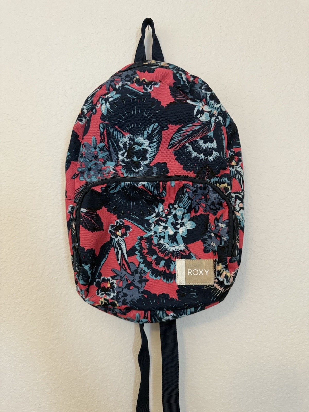 Roxy Mini Backpack, Floral Pattern Hot Pink And N… - image 1