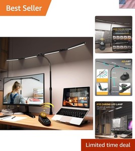 Ajustable LED Lampe de bureau – Dimming sans marche & Couleur Temp télécommande,...