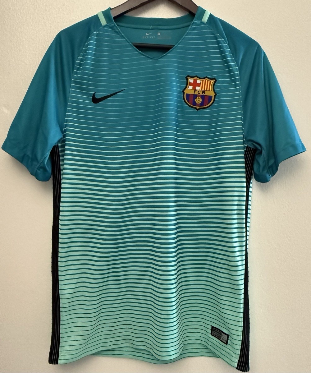 Nike Barcelona Mens 3rd Jersey 2016/17 Aqua 778854-388 Men's Size