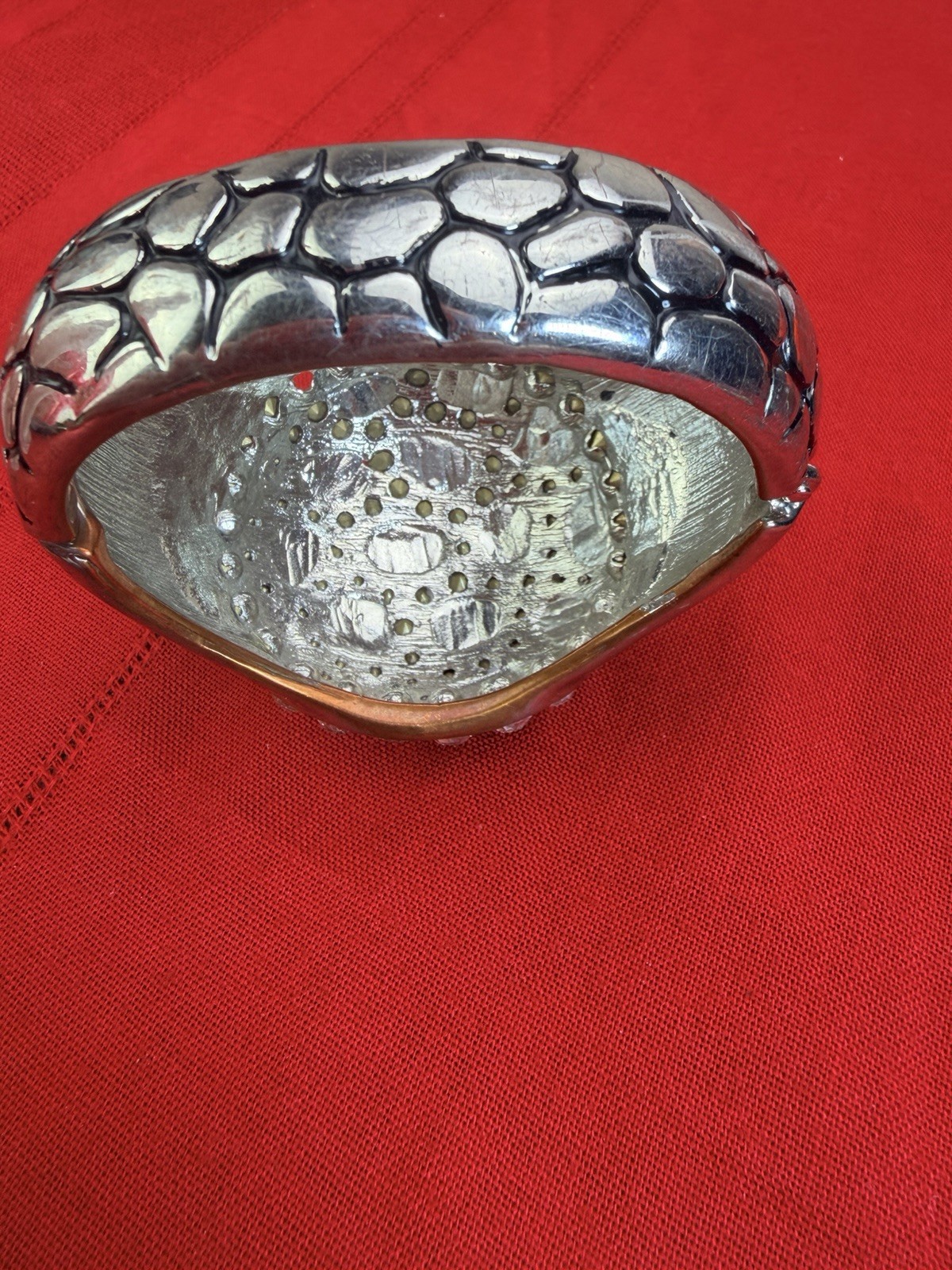 Chico's Statement Silver Rhinestone Dome Soccer S… - image 4