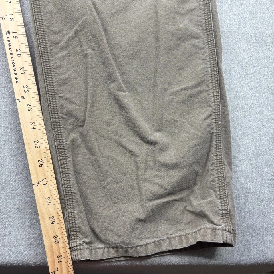 Carhartt Pants Men 40x31 Actual Brown B151 Dungaree Fit Canvas Carpenter Utility - Image 2 of 4