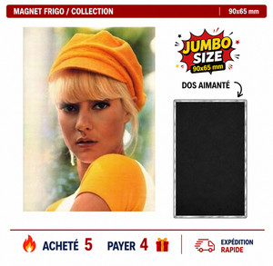 Magnet Frigo Sylvie Vartan 90x65 mm Grand Format Collection v2