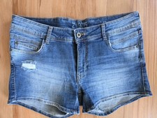 ZARA DENIM Z1975 Shorts Gr. 42 Creme BLAU Jea...