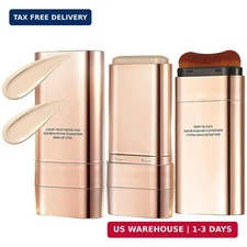 Dual-Ended Concealer Foundation Stick, Korean Foundation Stick 3 in 1 with Brush