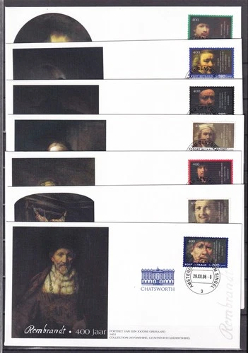 [G191824] Art Rembrandt Netherlands Nice Lot First Day Covers UNG